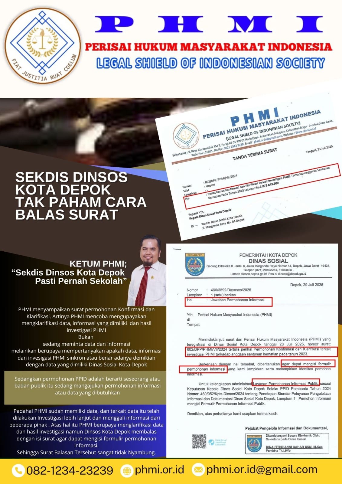 Tak Paham Cara Balas Surat, Ketum PHMI: Sekdis Dinsos Depok Pasti Pernah Sekolah