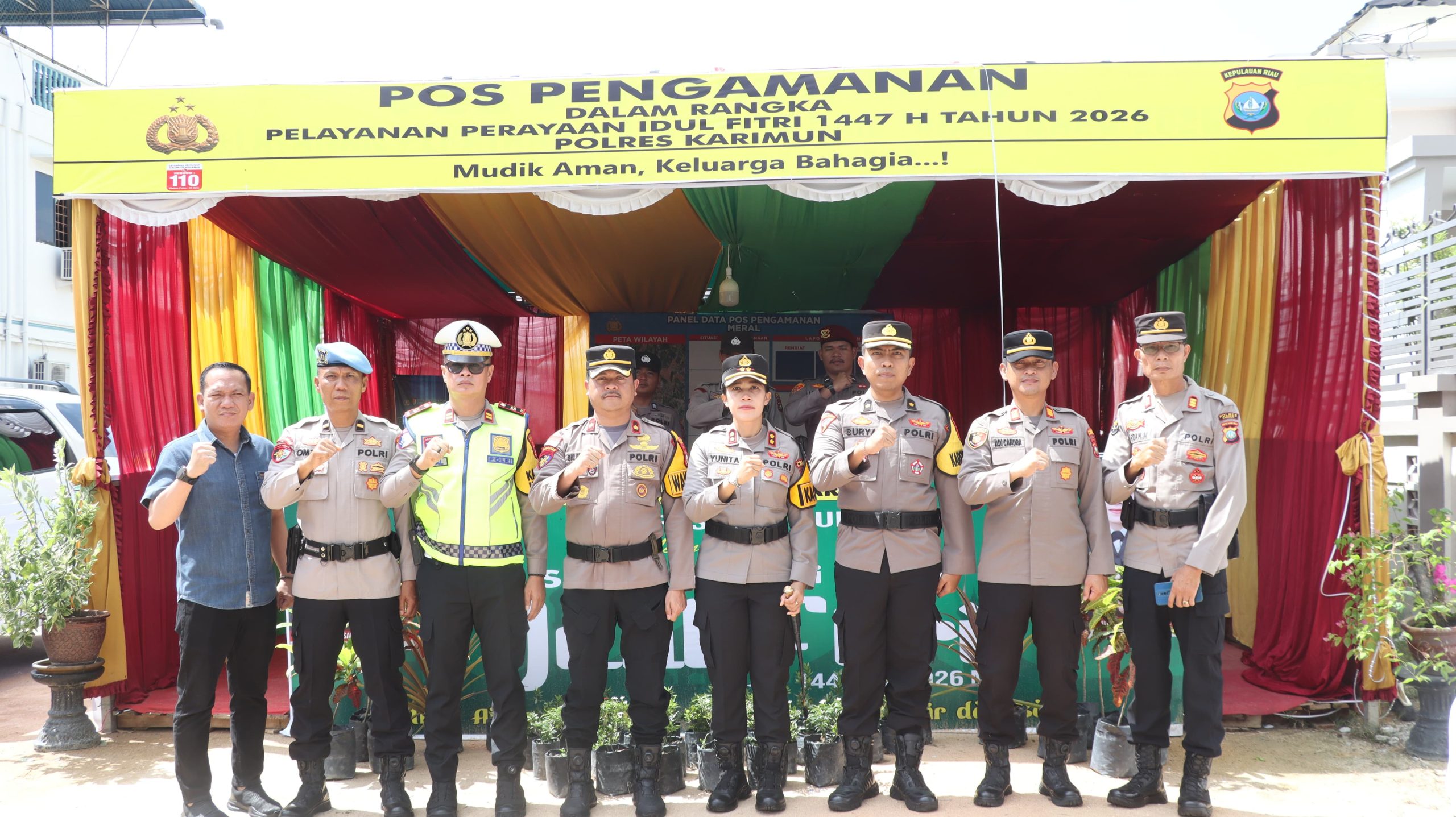 Kapolres Karimun Cek Pos Pengamanan Operasi Ketupat Seligi 2026